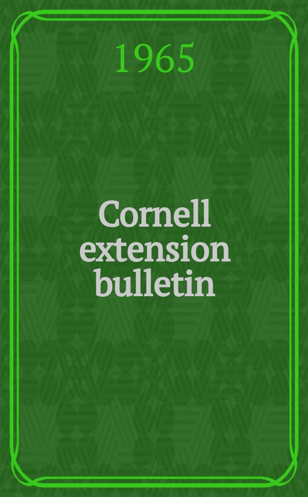 Cornell extension bulletin : Pollination and fruit development of tree fruits