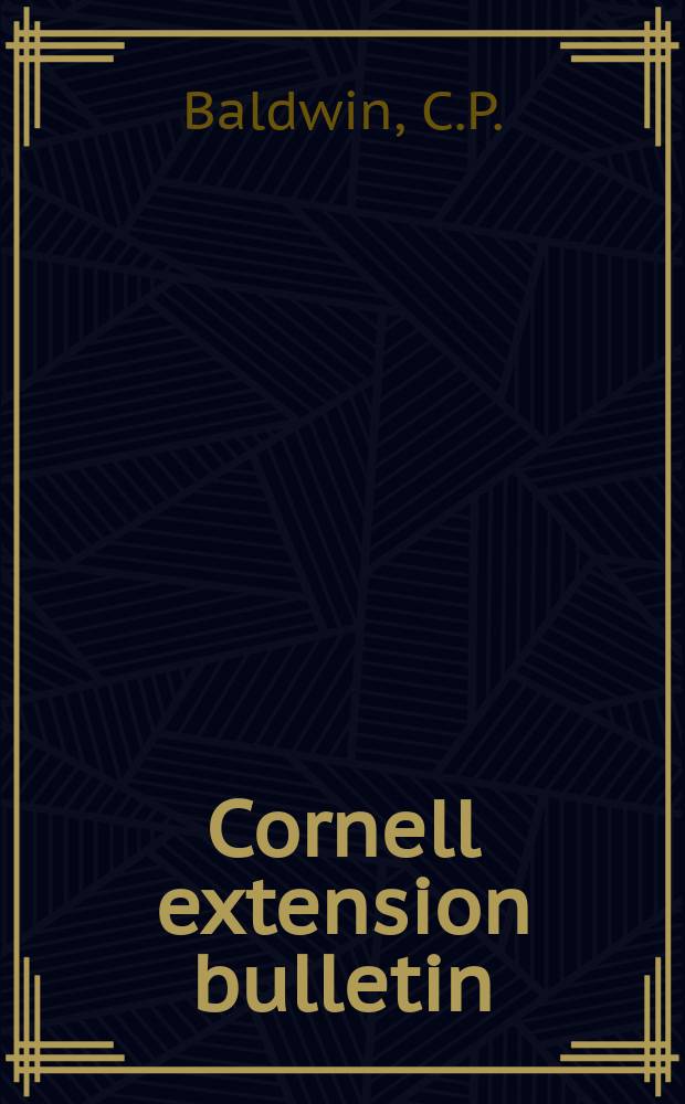 Cornell extension bulletin : Play as learning