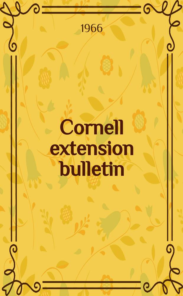 Cornell extension bulletin : Black knot disease of plum and its control