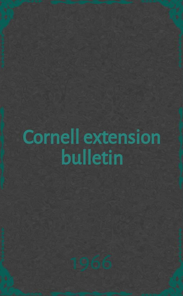 Cornell extension bulletin : Fertilizer proportioners for Floriculture and nursery crop production management