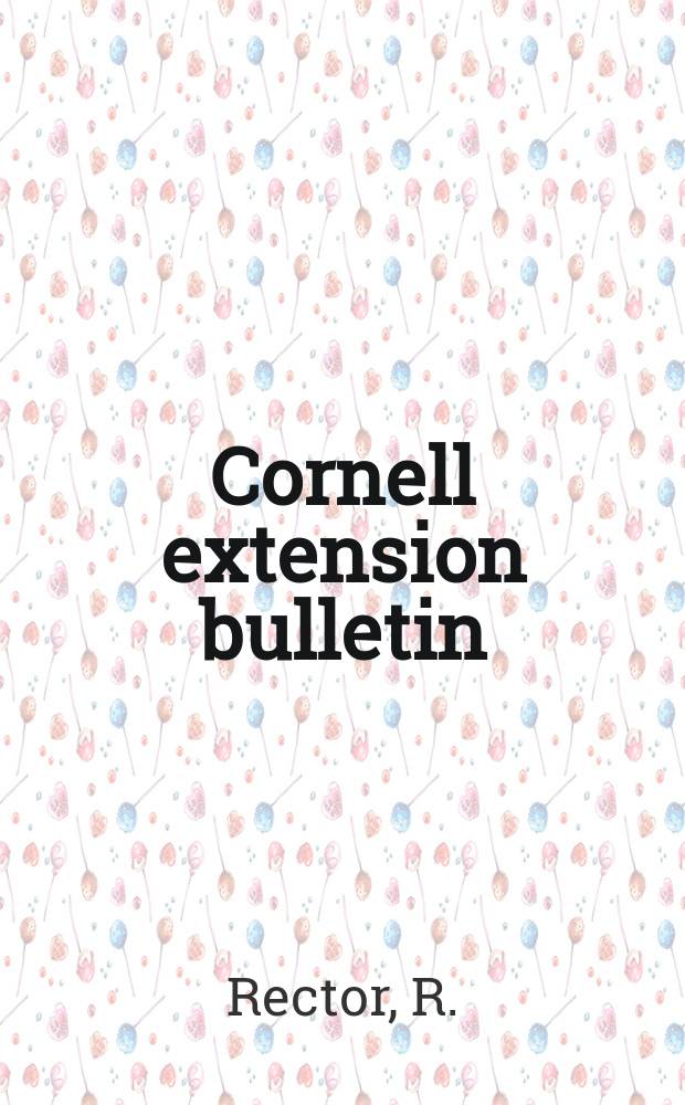 Cornell extension bulletin : The selection of rugs and carpets