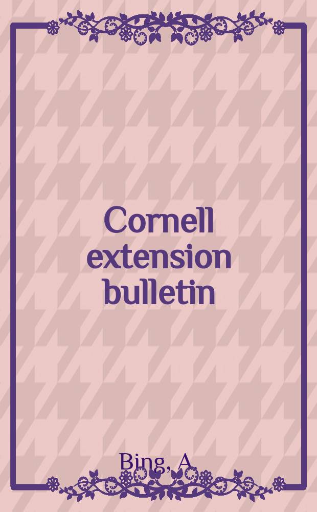 Cornell extension bulletin : Cut tulips for commercial growers ...