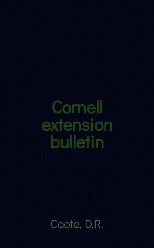 Cornell extension bulletin : Surface drainage of flat lands ...