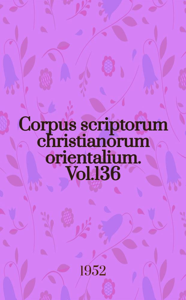 Corpus scriptorum christianorum orientalium. Vol.136 : Le pères apostoliques en Copte