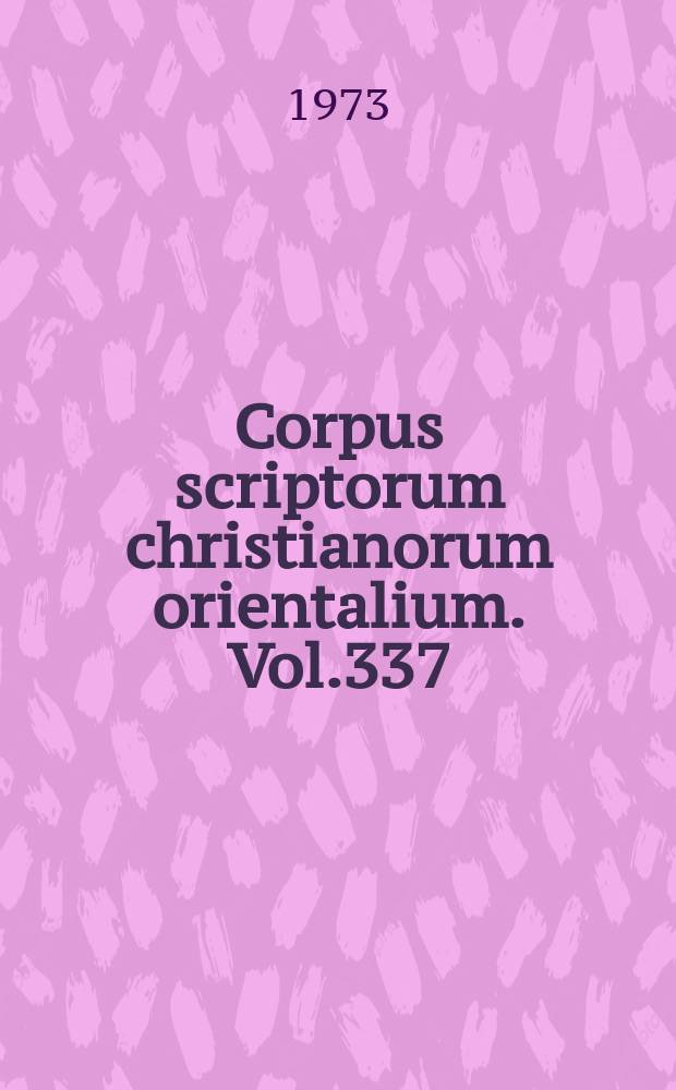 Corpus scriptorum christianorum orientalium. Vol.337 : Commentaire anonyme du Livre d'abba Isaïe