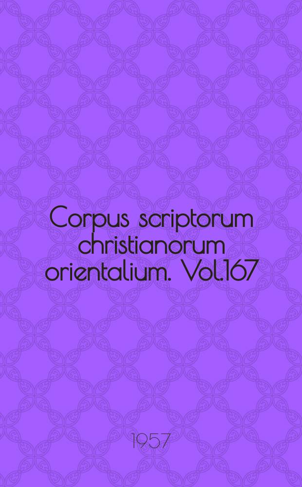 Corpus scriptorum christianorum orientalium. Vol.167 : Figh an- nasrãnīya