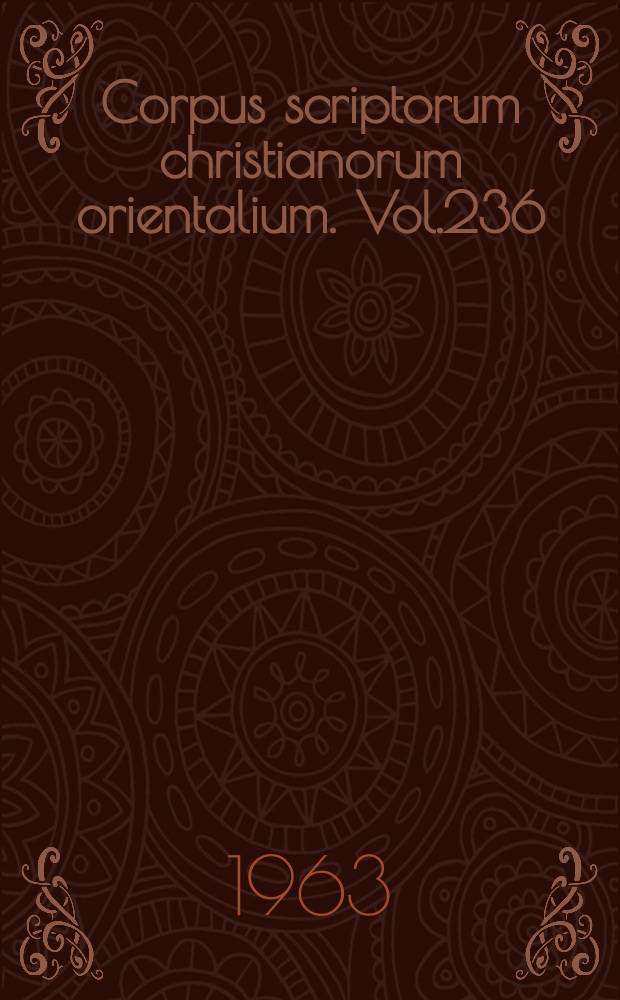 Corpus scriptorum christianorum orientalium. Vol.236 : Das Mashafa Milād