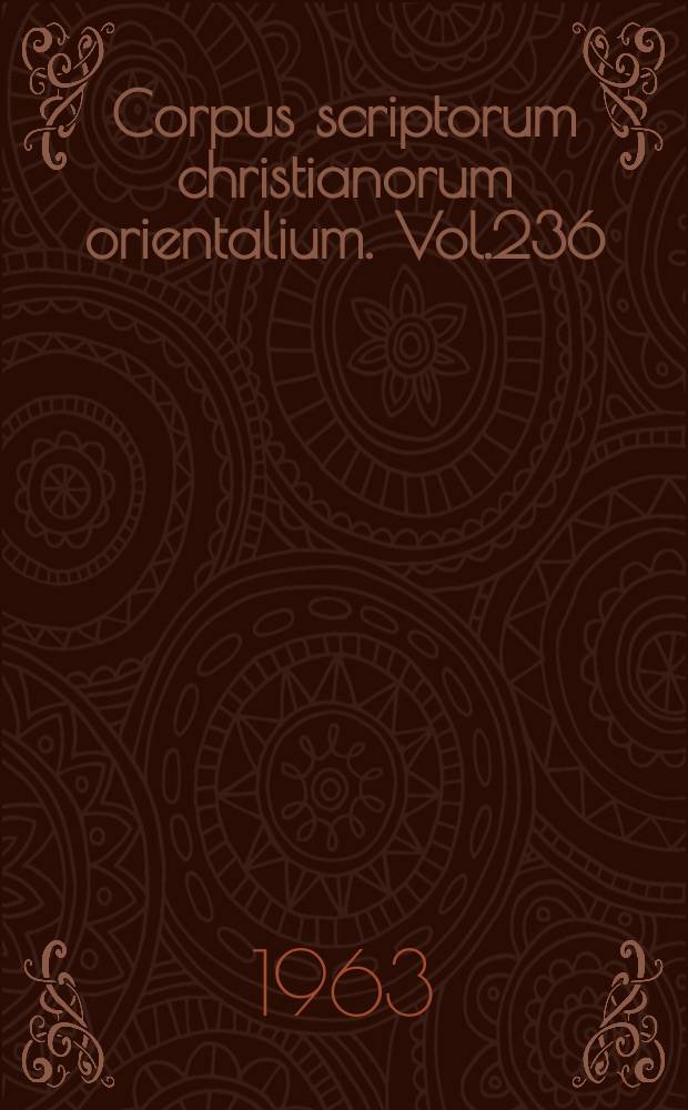 Corpus scriptorum christianorum orientalium. Vol.236 : Das Mashafa Milād