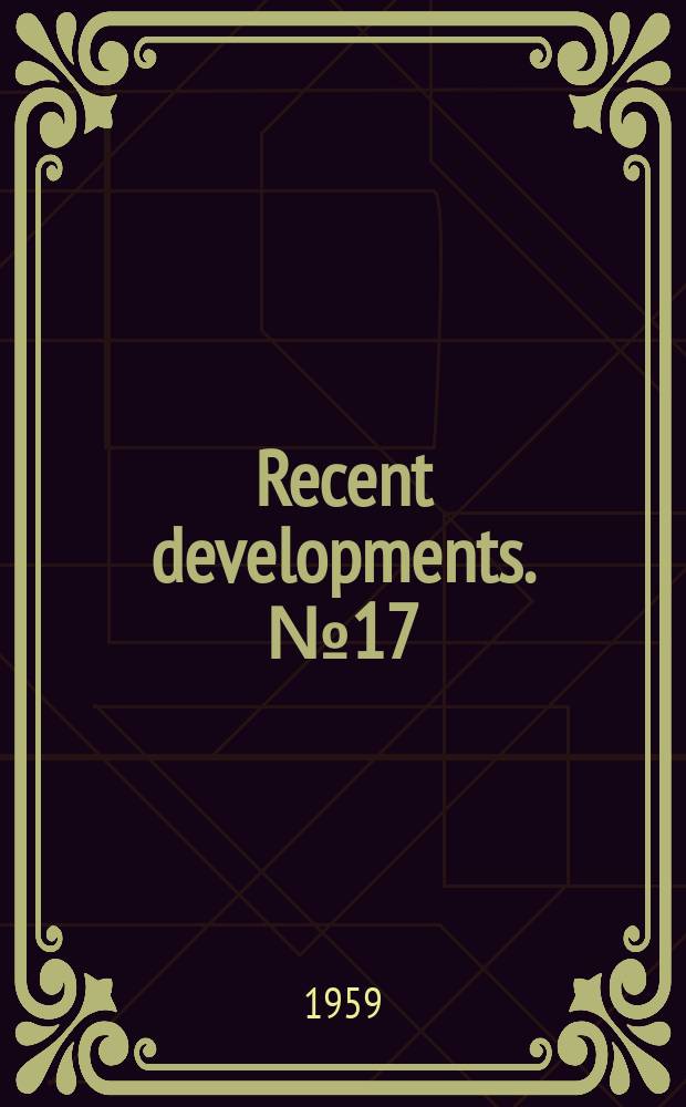 Recent developments. №17 : University of Chicago to study library materials in relation to teaching needs