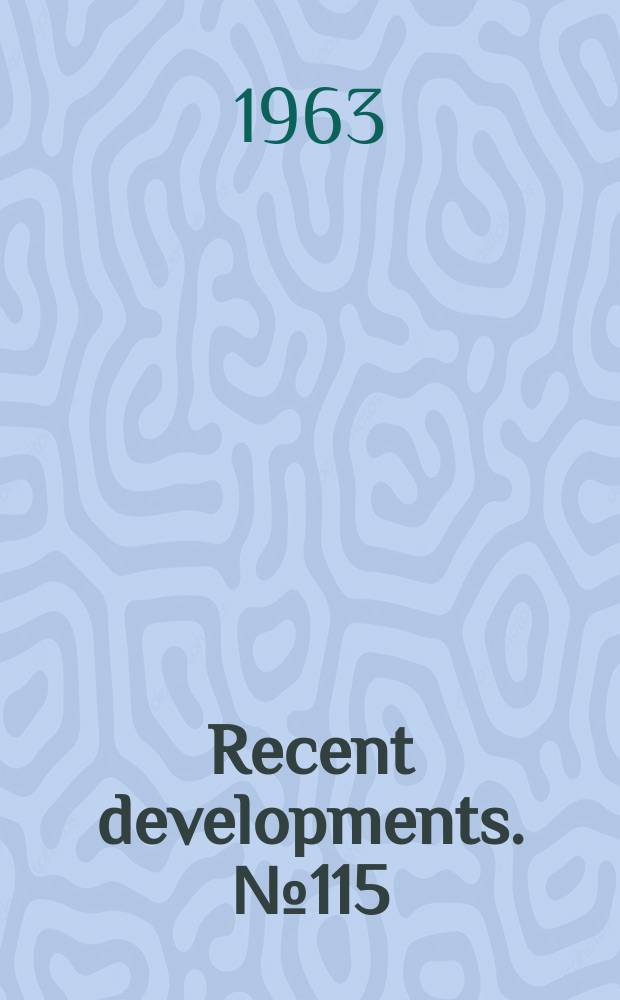 Recent developments. №115 : Report on selective book retirement at Yale, as method of meeting space situation, is published