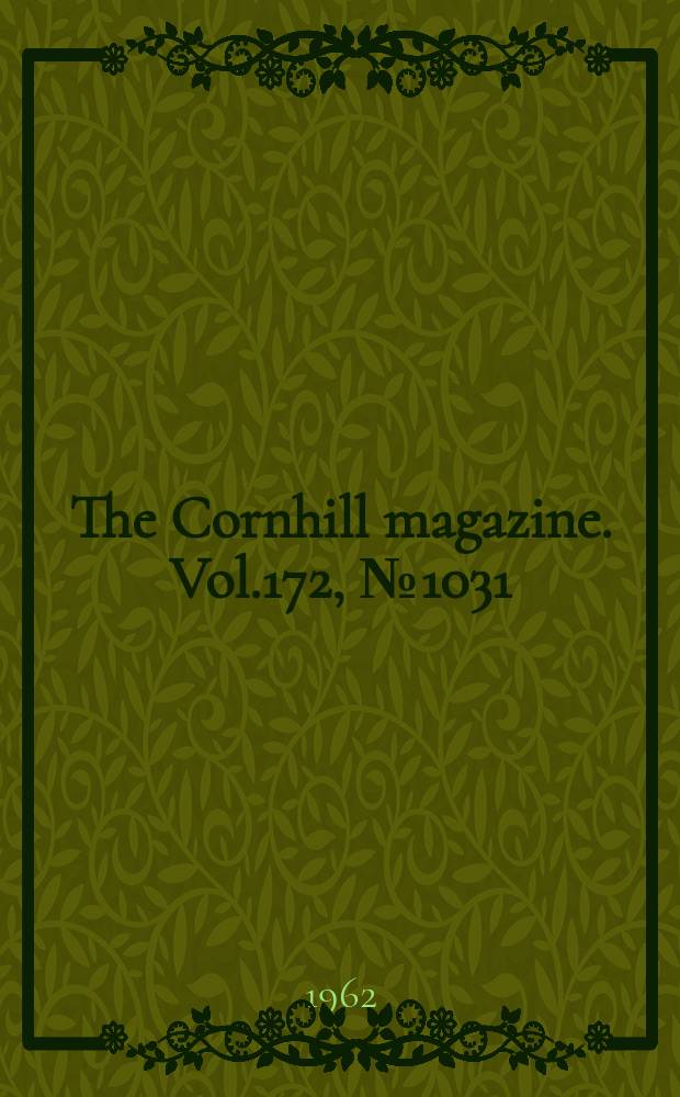 The Cornhill magazine. Vol.172, №1031