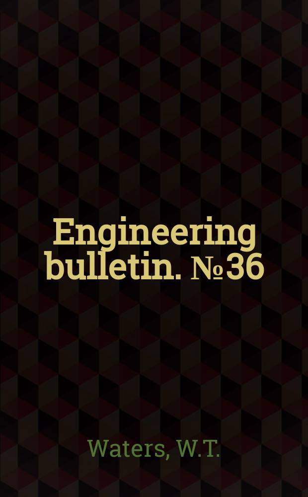 Engineering bulletin. №36 : Processing characteristics of come of Alabama major varieties of cotton - 1958 crop.