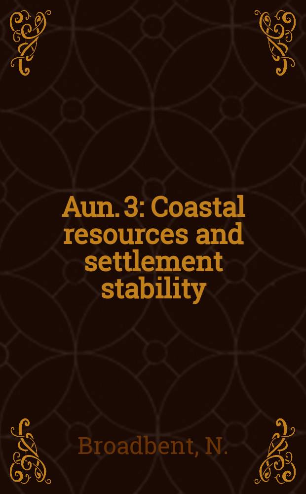 Aun. 3 : Coastal resources and settlement stability