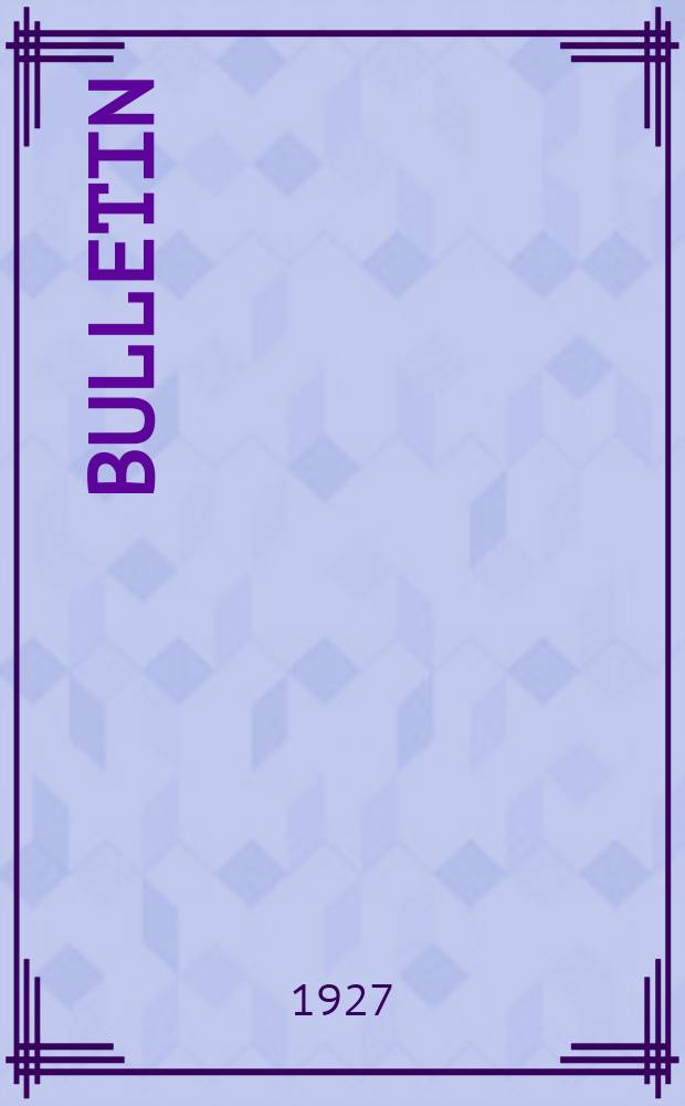 Bulletin