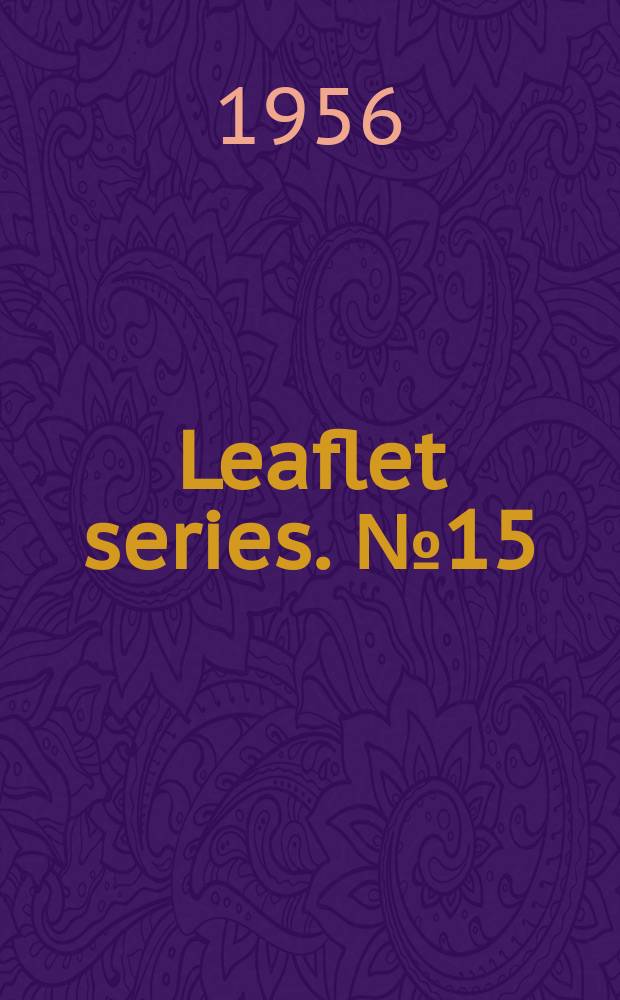 Leaflet series. №15 : Saving water in dams