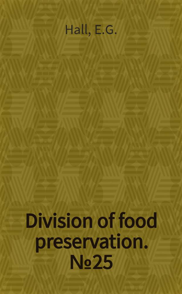 Division of food preservation. №25 : Effects of ventilation on the development of superficial scald on cool stored Granny Smith apples