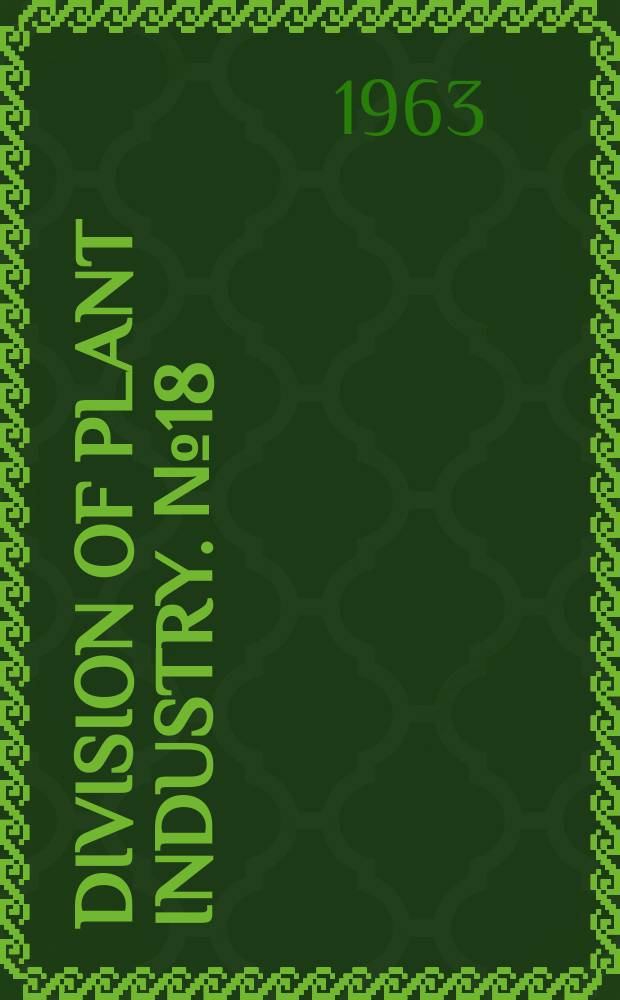 Division of plant industry. №18 : A vegetation survey in the Macquarie region, New South Wales