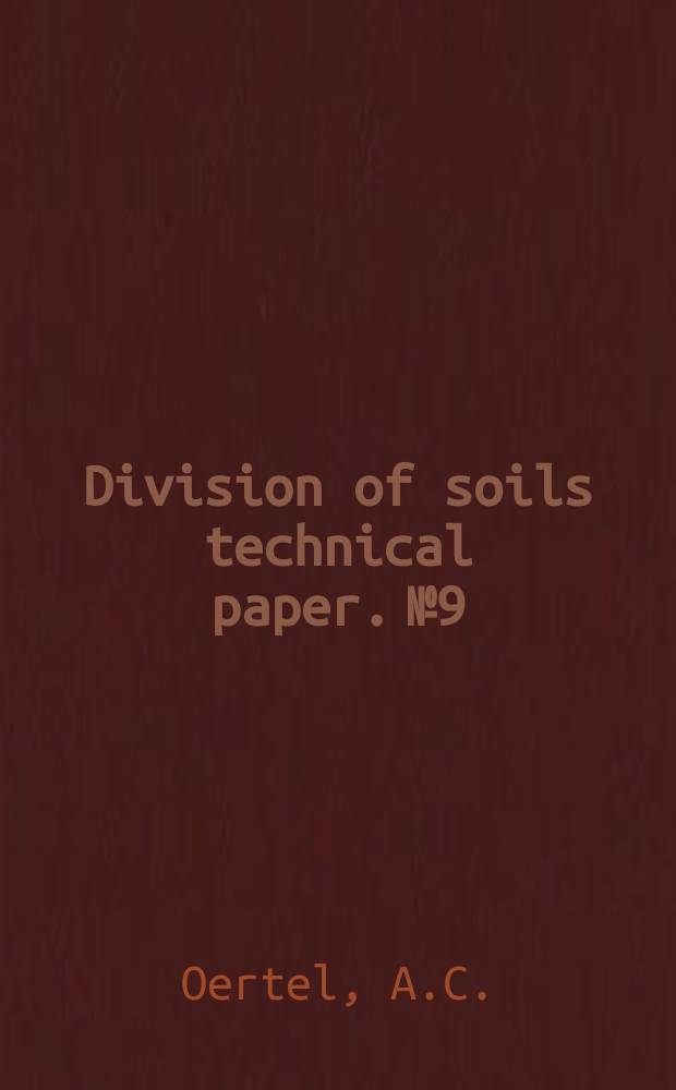 Division of soils technical paper. №9 : The calculation of results in electron - probe microanalysis