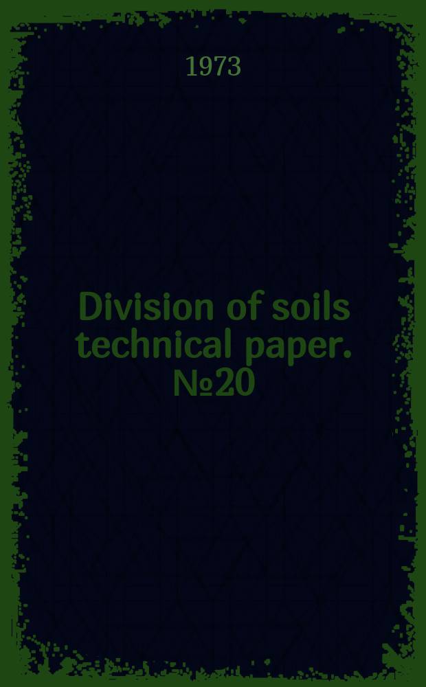 Division of soils technical paper. №20 : DIFFFQ - A computer program for continuous ...