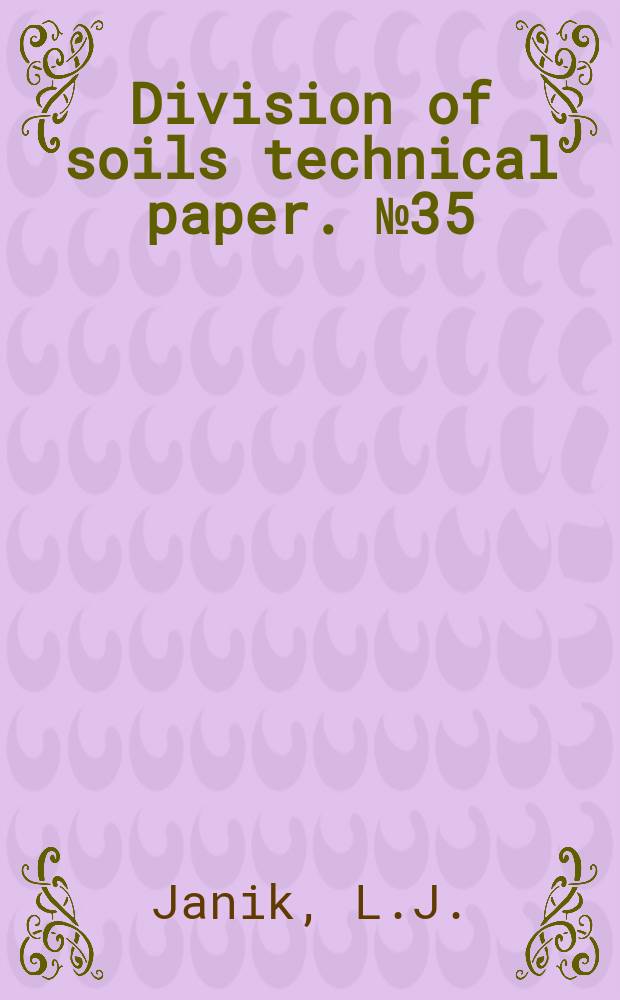 Division of soils technical paper. №35 : An iterative least - squares ...