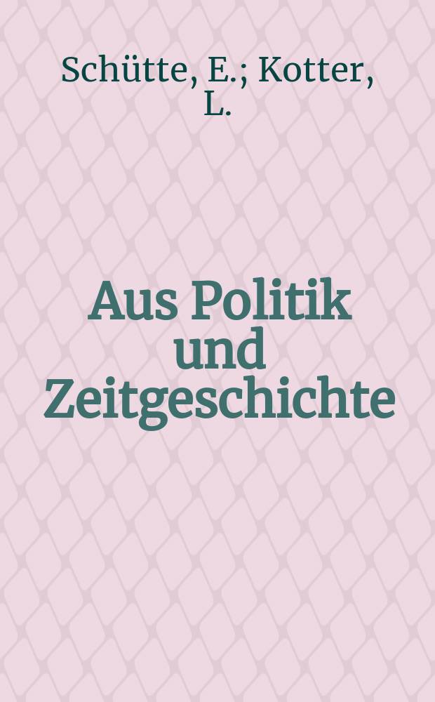 Aus Politik und Zeitgeschichte : Beil. zur Wochenzeitung Das Parlament. 1966, [№7] : Wer reformiert die Universität?