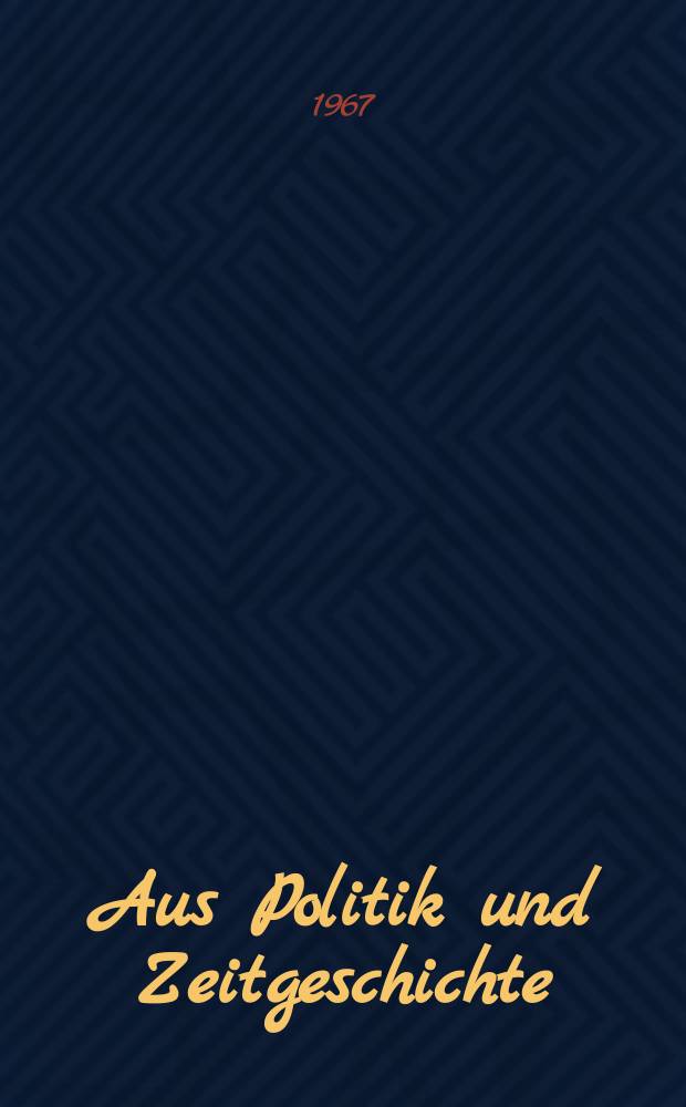Aus Politik und Zeitgeschichte : Beil. zur Wochenzeitung Das Parlament. 1967, №26 : Indonesien - Epochen und Probleme