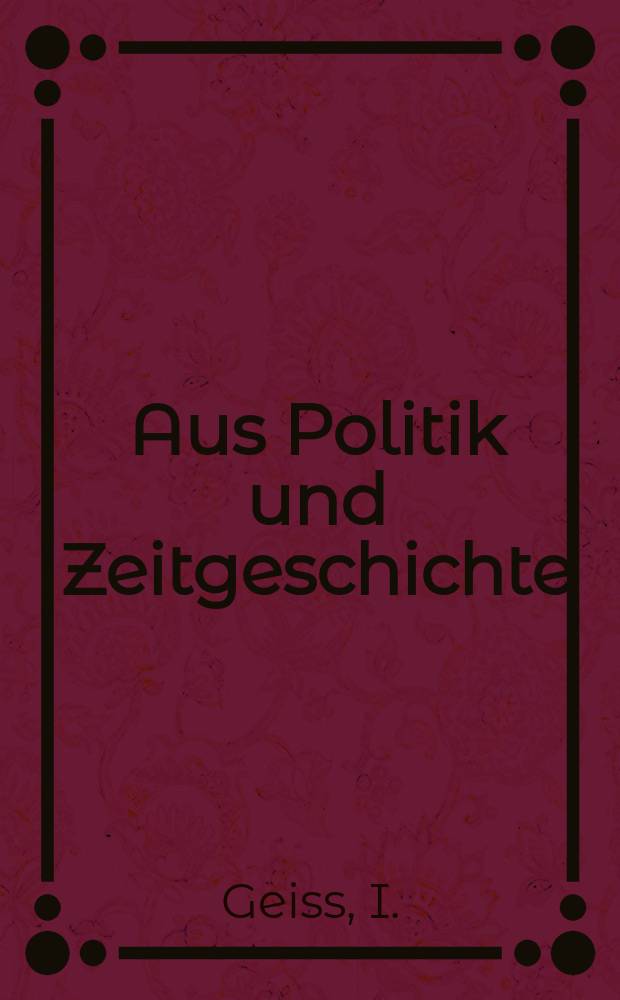 Aus Politik und Zeitgeschichte : Beil. zur Wochenzeitung Das Parlament. 1975, №42 : Bürgerliche und proletarische Revolution
