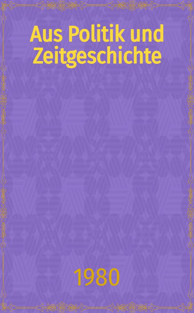 Aus Politik und Zeitgeschichte : Beil. zur Wochenzeitung Das Parlament. 1980, №49 : Einige Anmerkungen zur Problematik der Todesstrafe. Das Bundesverfassungsgericht in Karlsruhe