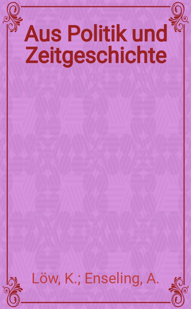 Aus Politik und Zeitgeschichte : Beil. zur Wochenzeitung Das Parlament. 1978, №20 : Begünstigt der Rechtstaat den Terrorismus?. Das Ausland zur Extremismus - und Terrorismus - Diskussion in der Bundesrepublik