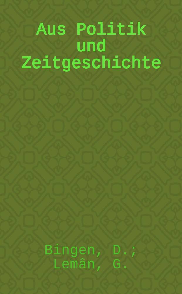 Aus Politik und Zeitgeschichte : Beil. zur Wochenzeitung Das Parlament. 1982, №29/30 : Solidarnosc - eine polnische Gewerkschaft .... Arbeiterselbstverwaltung und Gewerkschaften ...