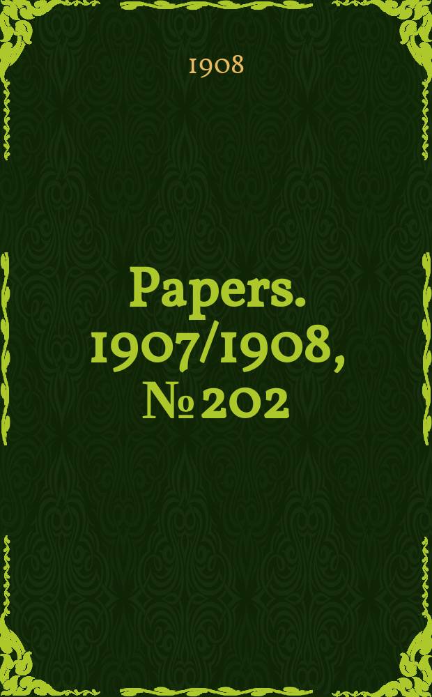 [Papers]. 1907/1908, №202 : (Judgement of the High court in New South Wales ...)