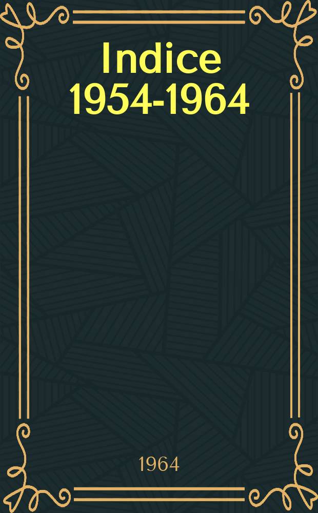 Indice 1954-1964