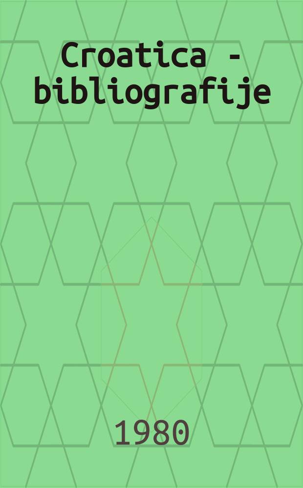 Croatica - bibliografije : Pisci i razdoblja. God.6 1980, Sv.27 : Bartol Durctevic. Knjižica doista vrijedna...