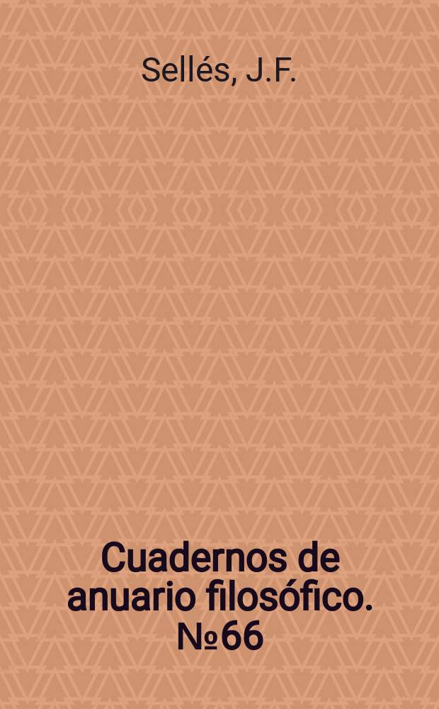 Cuadernos de anuario filos&oacute;fico. №66 : H&aacute;bitos y virtud