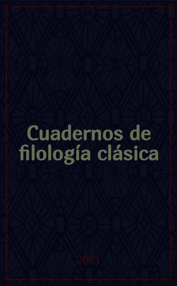Cuadernos de filología clásica : CFC egi. 11