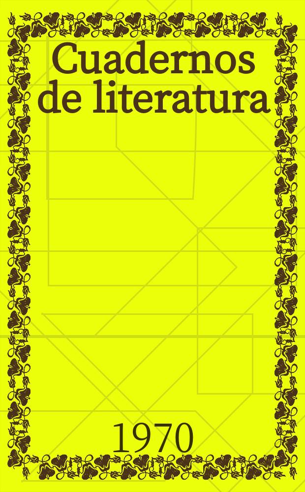 Cuadernos de literatura