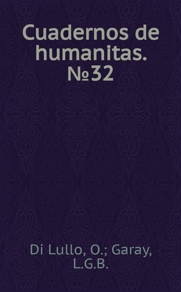 Cuadernos de humanitas. №32 : Lo vivienda popular de santiago del Estero