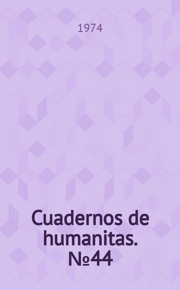 Cuadernos de humanitas. №44 : Habla y literatura en la Argentina