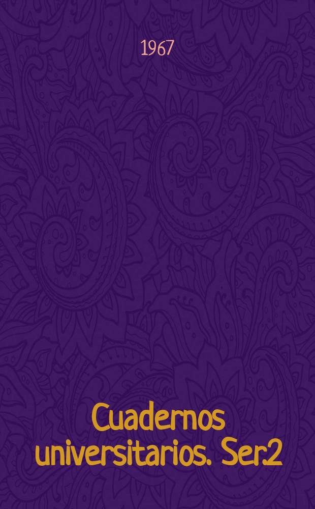 Cuadernos universitarios. Ser.2