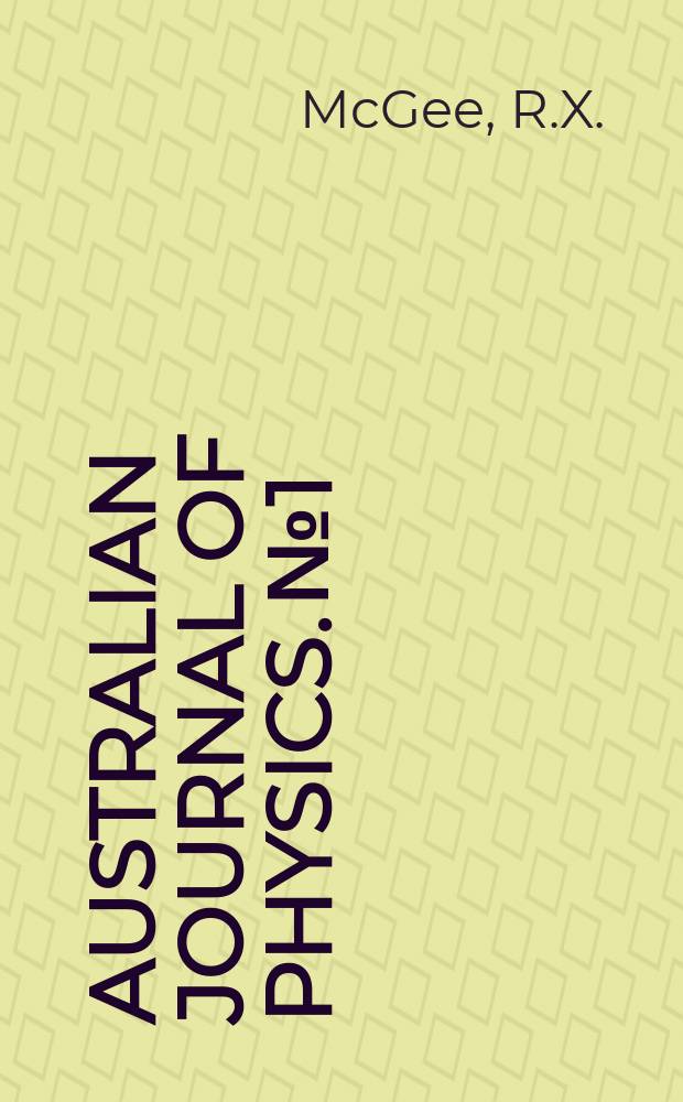 Australian journal of physics. №1 : A sky survey of neutral hydrogen at a 21 cm.