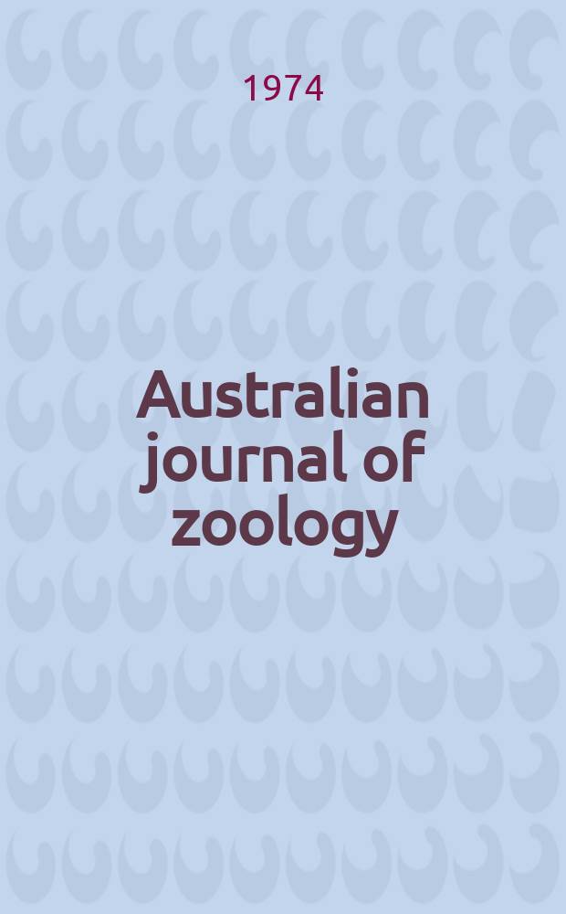 Australian journal of zoology : Publ. by the Commonwealth scientific and industrial research organization. №26 : Revision of the subgenus Callohesma Michener ...