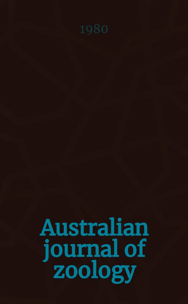 Australian journal of zoology : Publ. by the Commonwealth scientific and industrial research organization. №77 : A revision of the Australian Chrysopidae ...