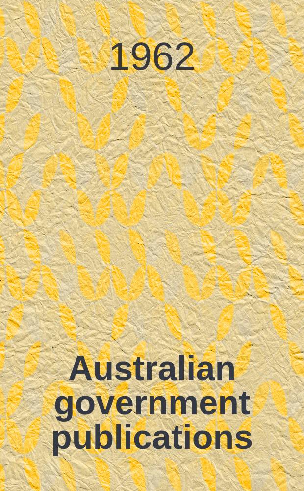 Australian government publications