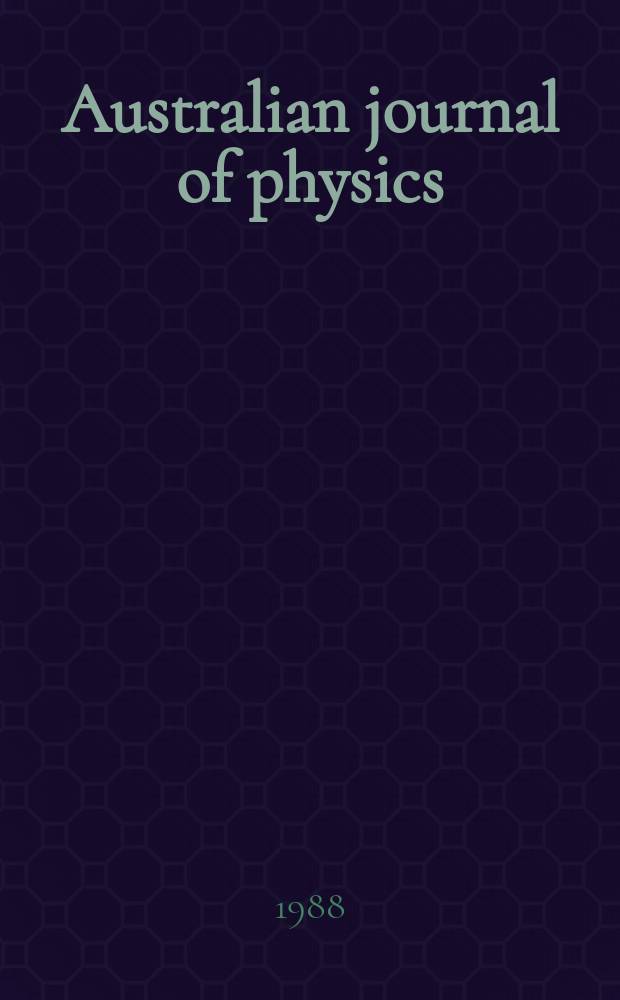 Australian journal of physics : Publ. by the Commonwealth scientific and industrial research organization in collaboration with the Inst. of physics (Australian branch). Vol.41, №3 : Accuracy in structure factor measurement
