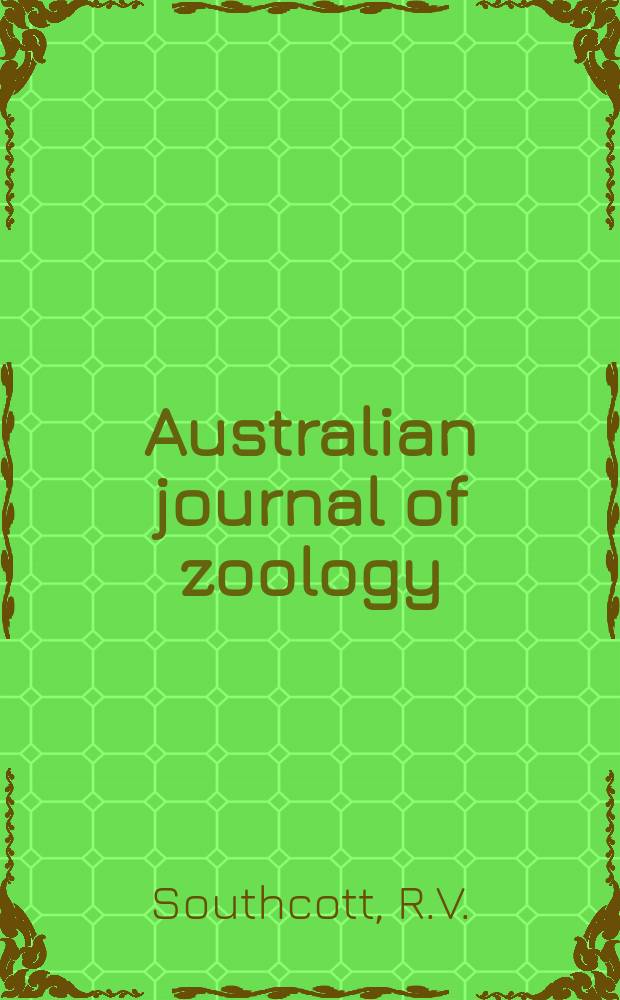 Australian journal of zoology : Publ. by the Commonwealth scientific and industrial research organization, in collab. with the Australian national research council. Vol.9, №3 : Studies on the systematics and biology of the Erythrseoidea (Acarina), with a critical revision of the genera and subfamilies