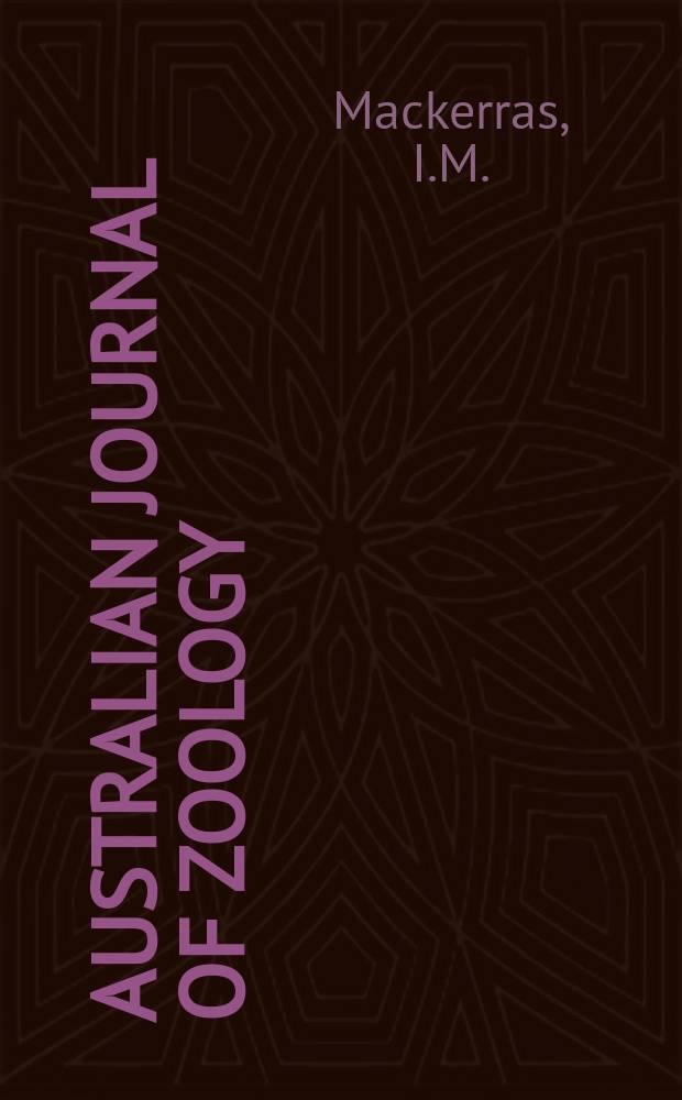 Australian journal of zoology : Publ. by the Commonwealth scientific and industrial research organization. №4 : The Tabanidae (Diptera) of Australia