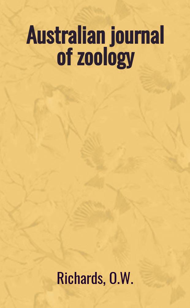 Australian journal of zoology : Publ. by the Commonwealth scientific and industrial research organization. №22 : The Sphaeroceridae (Borboridae or Cypselidae ...)