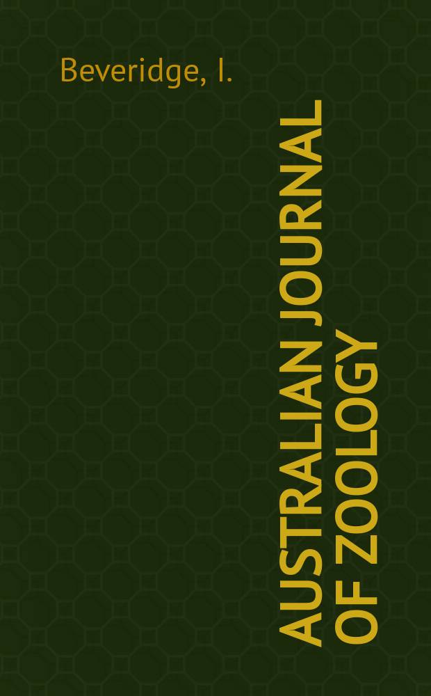 Australian journal of zoology : Publ. by the Commonwealth scientific and industrial research organization. №44 : A taxonomic revision of the ...