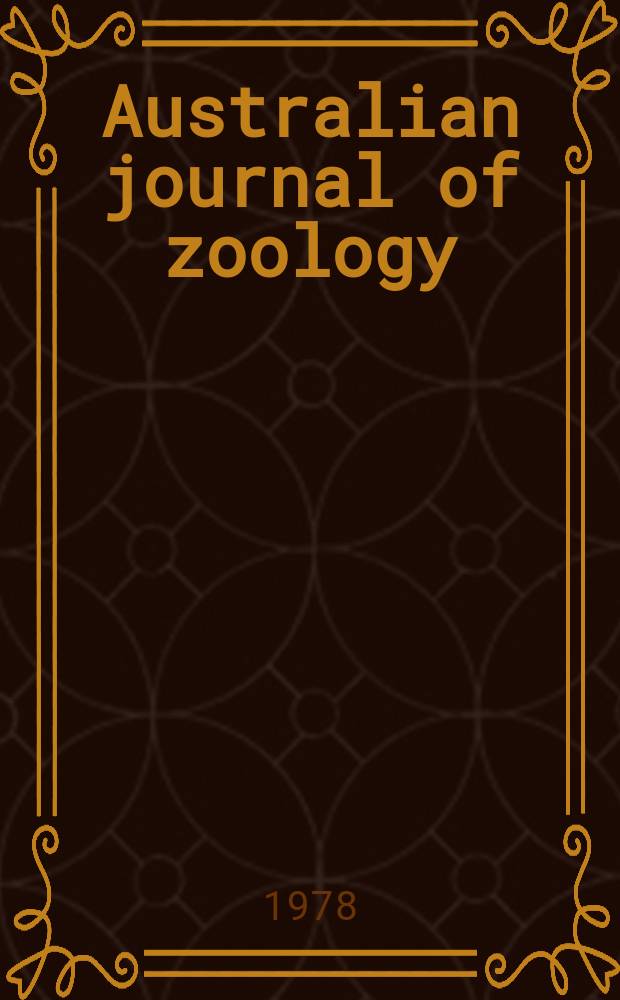 Australian journal of zoology : Publ. by the Commonwealth scientific and industrial research organization. №55 : Morphological and taxonomic study of ...