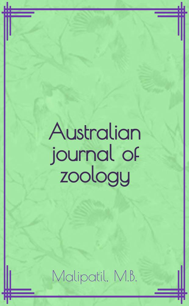 Australian journal of zoology : Publ. by the Commonwealth scientific and industrial research organization. №56 : Revision of the Myodochini (Hemiptera)